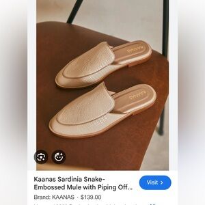 Kaanas Women's Tan Textured Mules